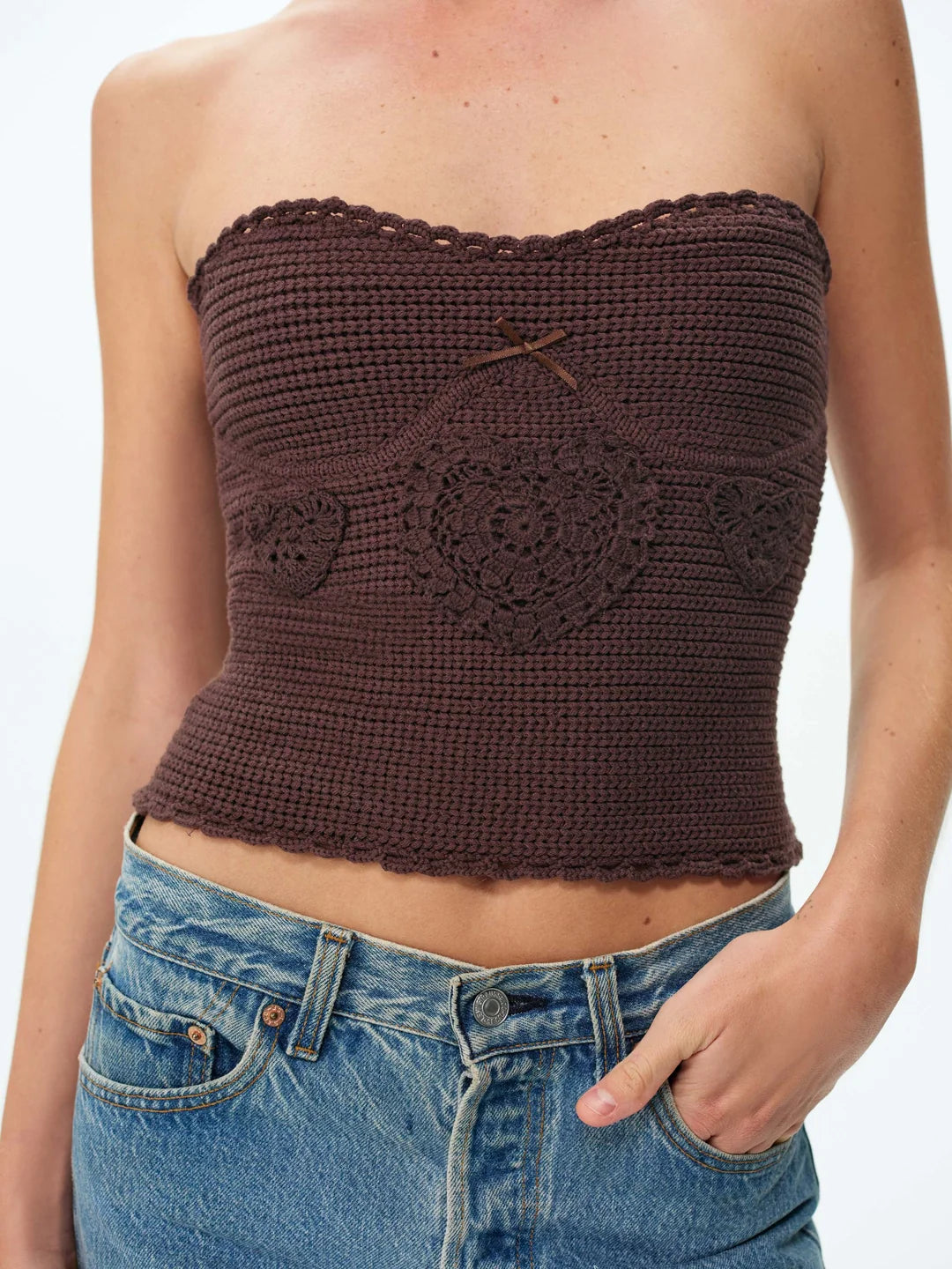 FOR LOVE & LEMONS Kalli Top - Brown