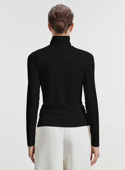 MAJESTIC FILATURES Turtleneck Top black