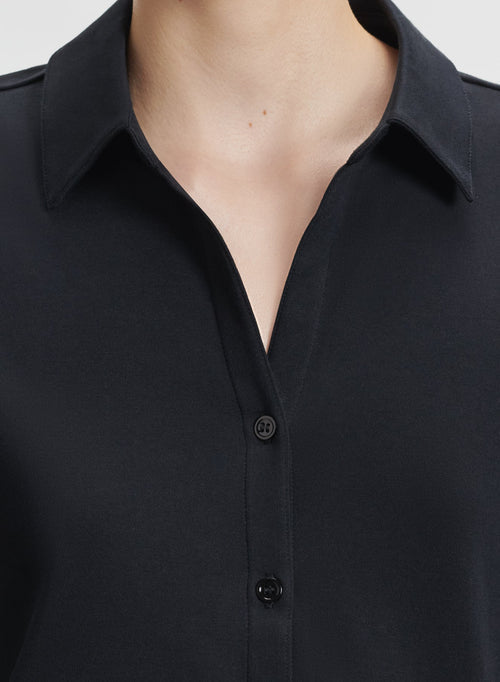 MAJESTIC FILATURES cotton shirt with button closure Black