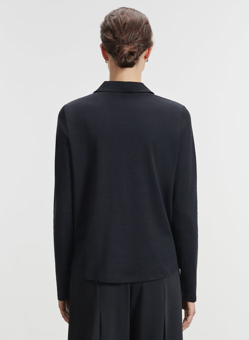MAJESTIC FILATURES cotton shirt with button closure Black