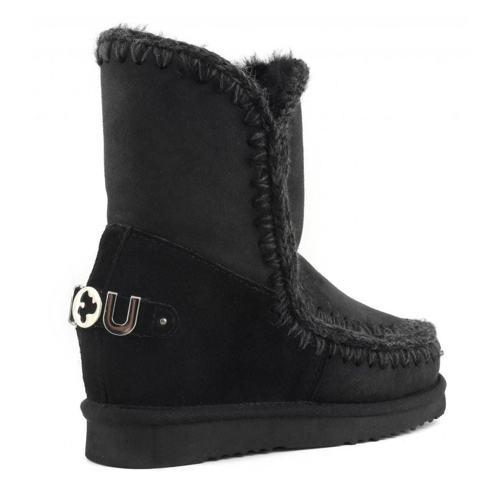 MOU Inner Wedge Boots With Metallic Logo