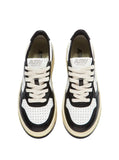 AUTRY Medalist Platform Sneakers In White And Black Leather