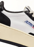 AUTRY Medalist Platform Sneakers In White And Black Leather