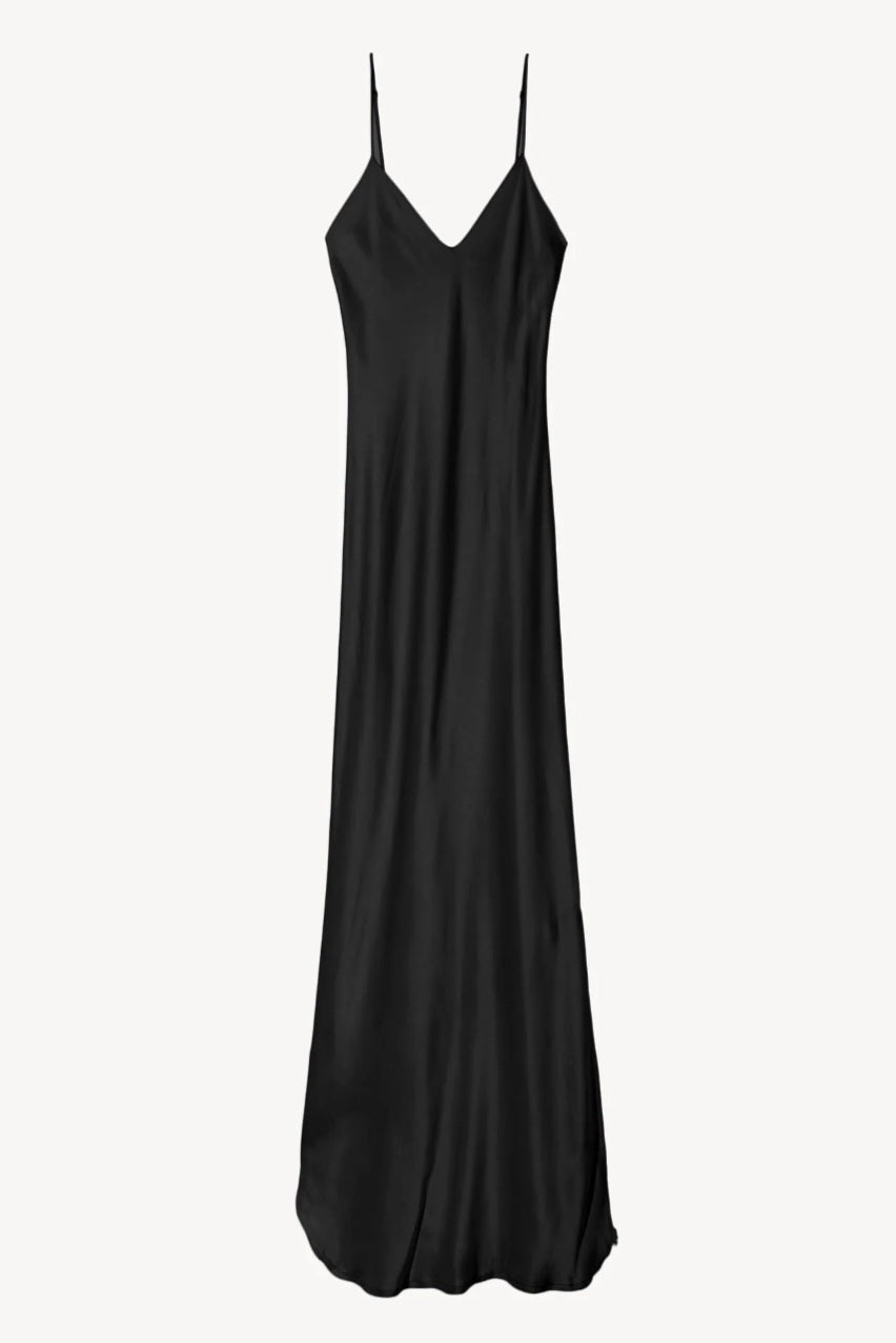 NILI LOTAN CAMI SILK GOWN In Black