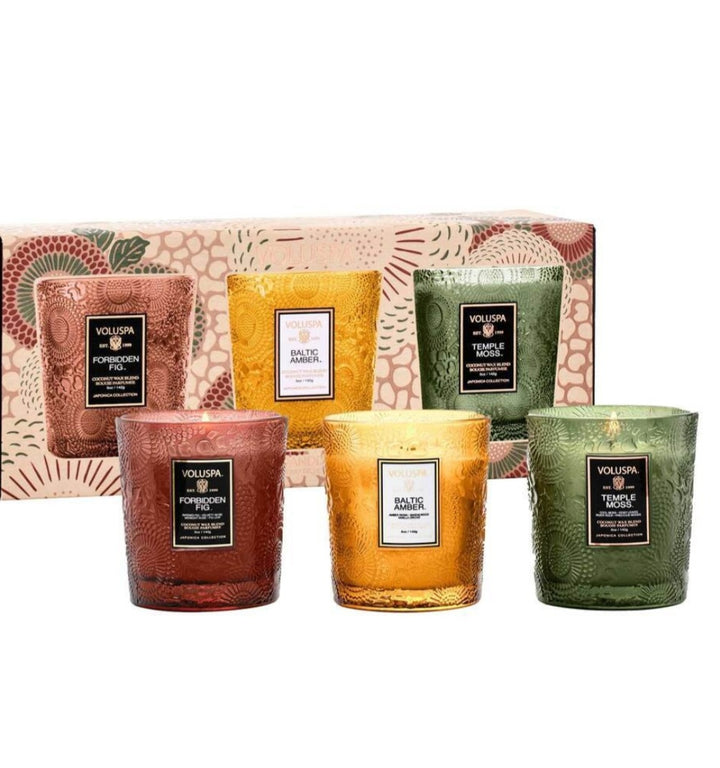 VOLUSPA Restoration 3 Demi Candle Gift Set