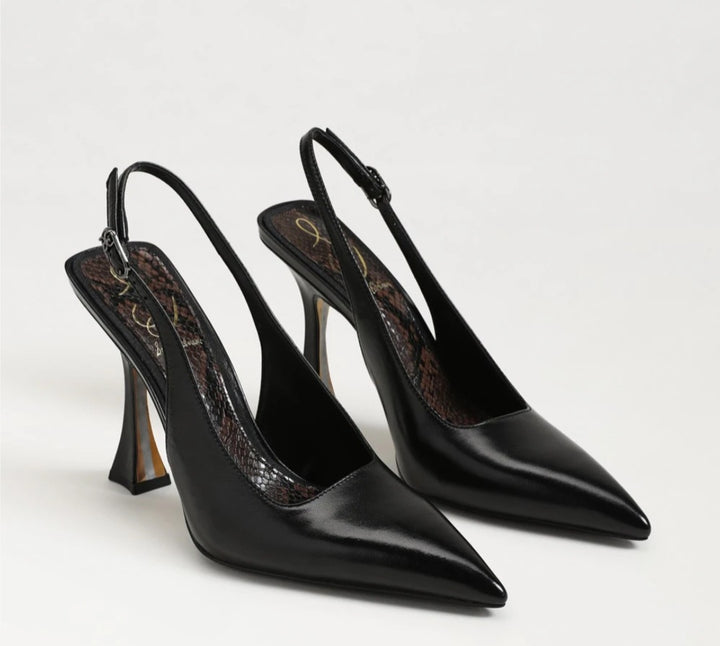 SAM EDELMAN Odette Slingback Pump In Black Leather