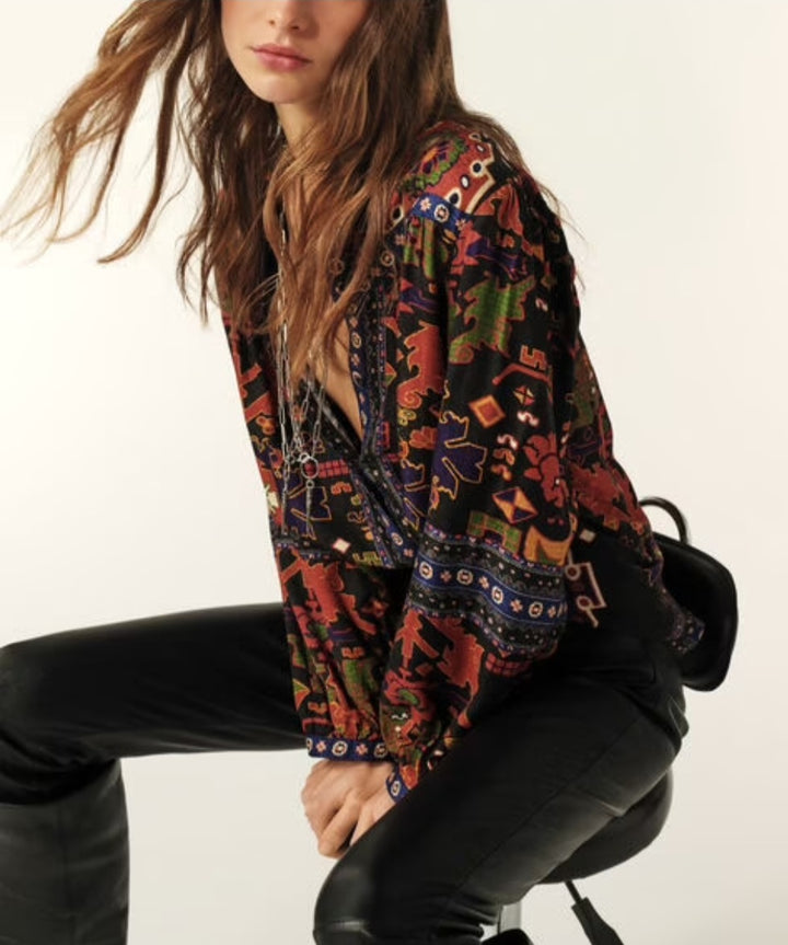 BA&SH VARONE printed blouse