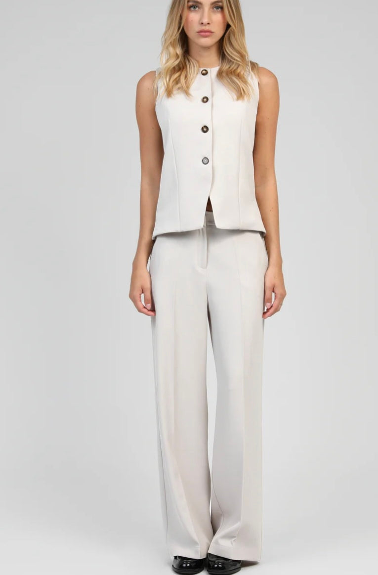 ANGE PANTALON PERLY linen white