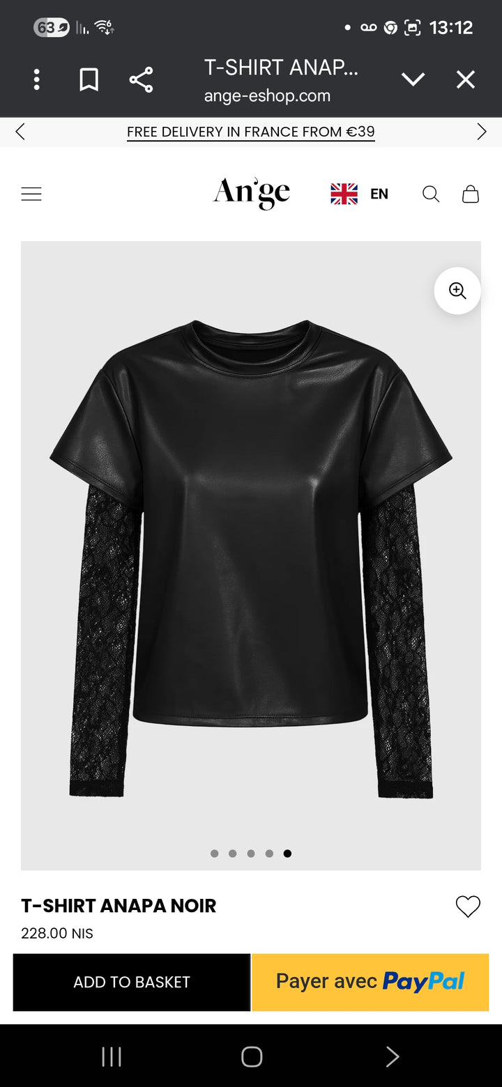 ANGE SHIRT ANAPA noir