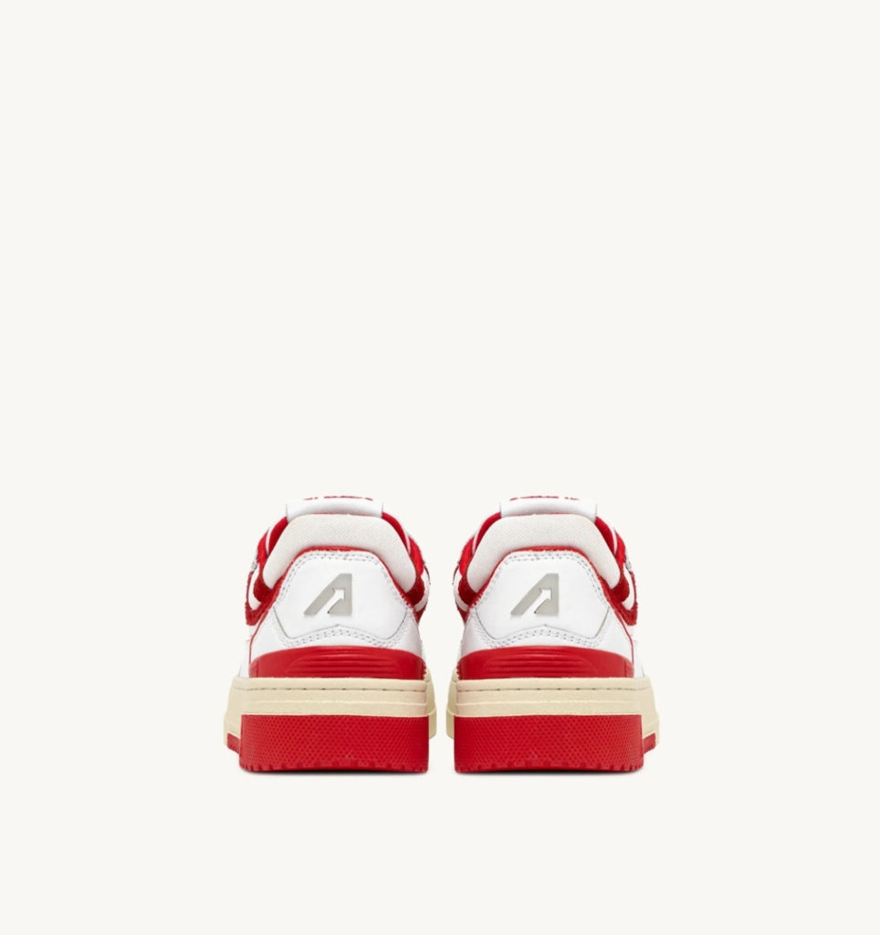 AUTRY CLC Sneakers In Leather White And Red