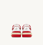 AUTRY CLC Sneakers In Leather White And Red
