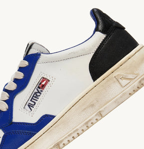 AUTRY Super Vintage Sneakers In Blue White And Black Leather