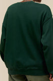 DAYDREAMER Def Leppard Oversized Sweatshirt In Vintage Green
