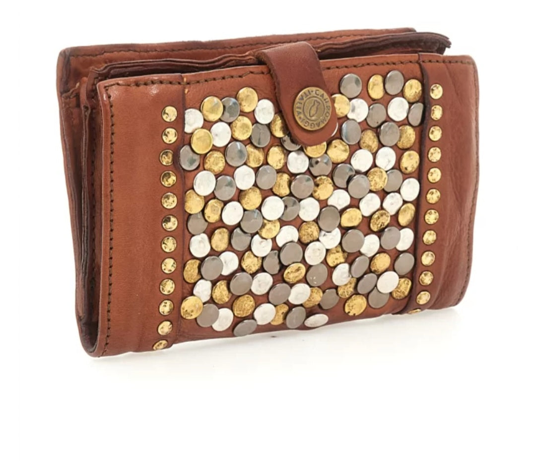 CAMPOMAGGI Liri Wallet In Congac With Rivets