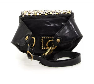CAMPOMAGGI Belt Bag In Black Leather
