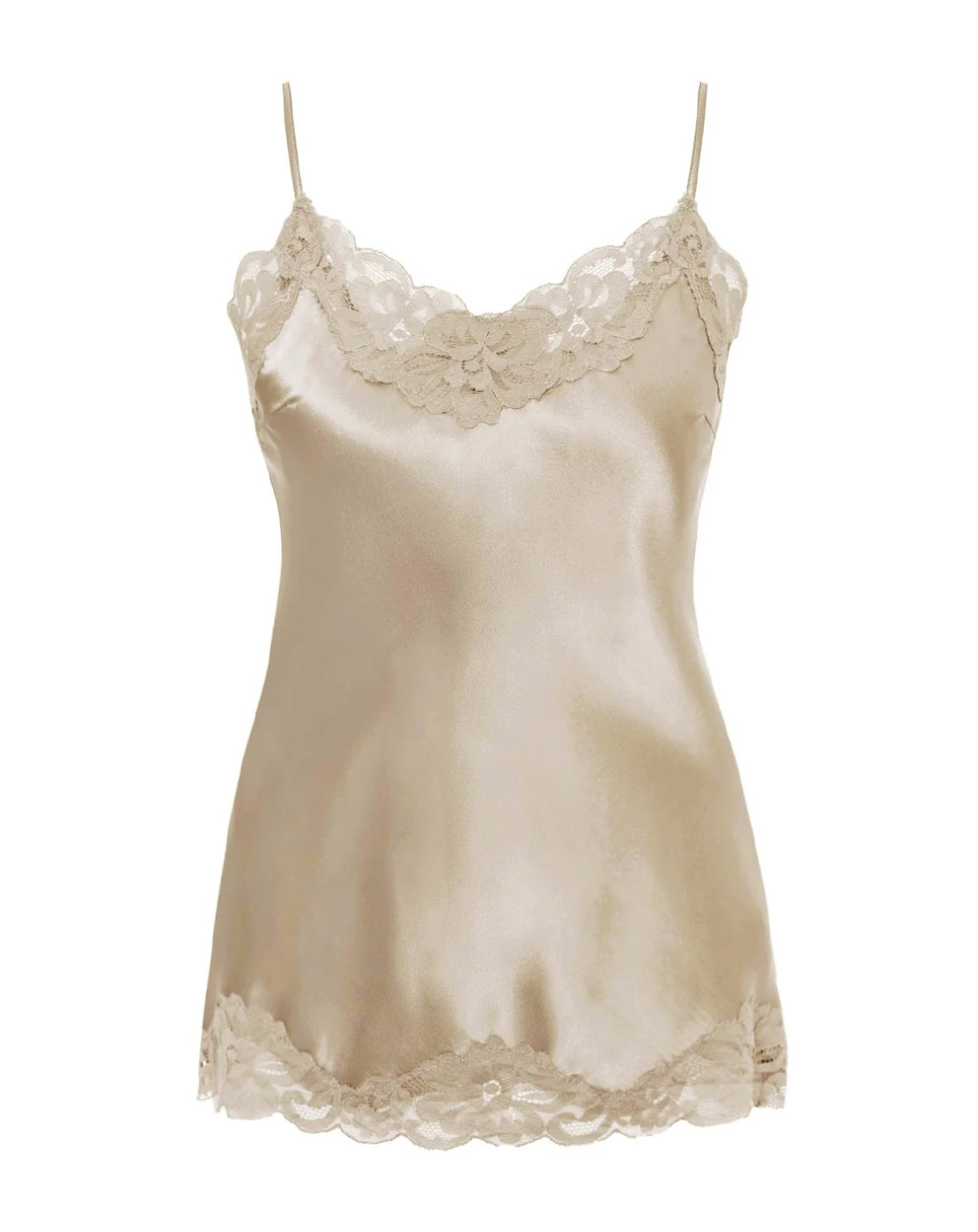 GOLD HAWK Floral Lace Cami In Pearl