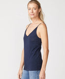 STATESIDE Supima Slub Jersey V-Neck Cami in New Navy