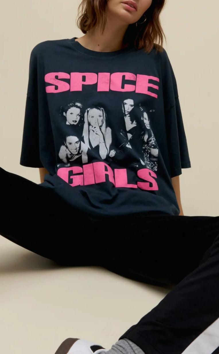 DAYDREAMER Spice Girls Photo OS Tee In Vintage Black