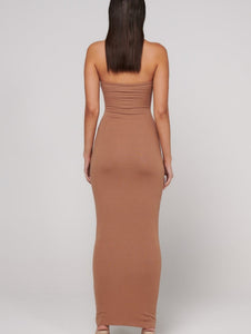 BAYSE Strapless Midi Dress in Hazel