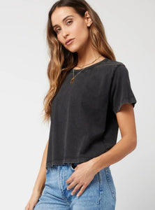 LSPACE All Day Top In Washed Black