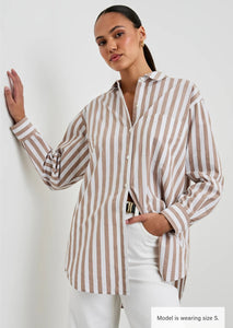 Rails Elsa shirt In Russet White Stripe