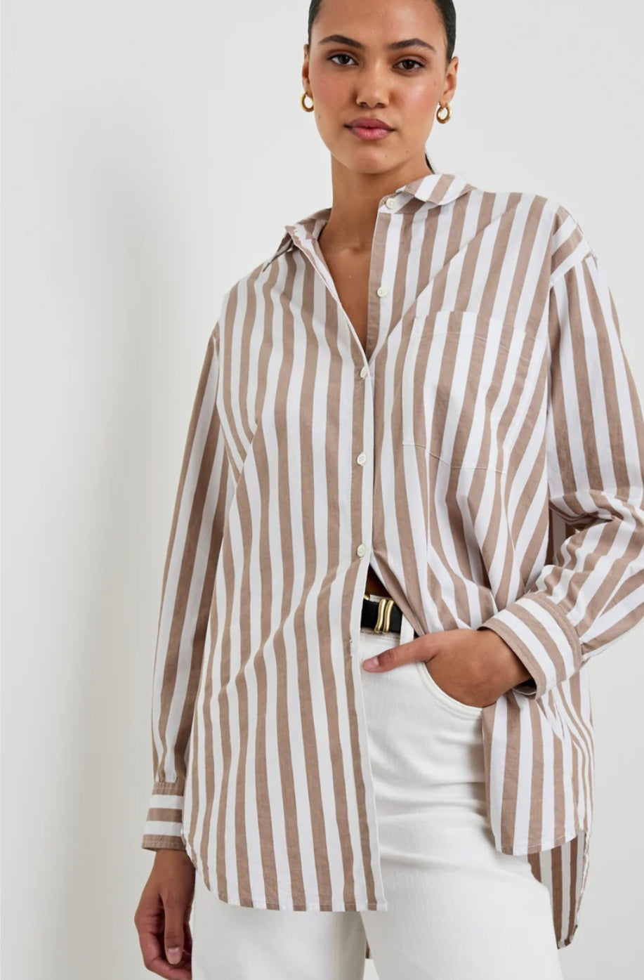 Rails Elsa shirt In Russet White Stripe