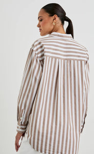 Rails Elsa shirt In Russet White Stripe