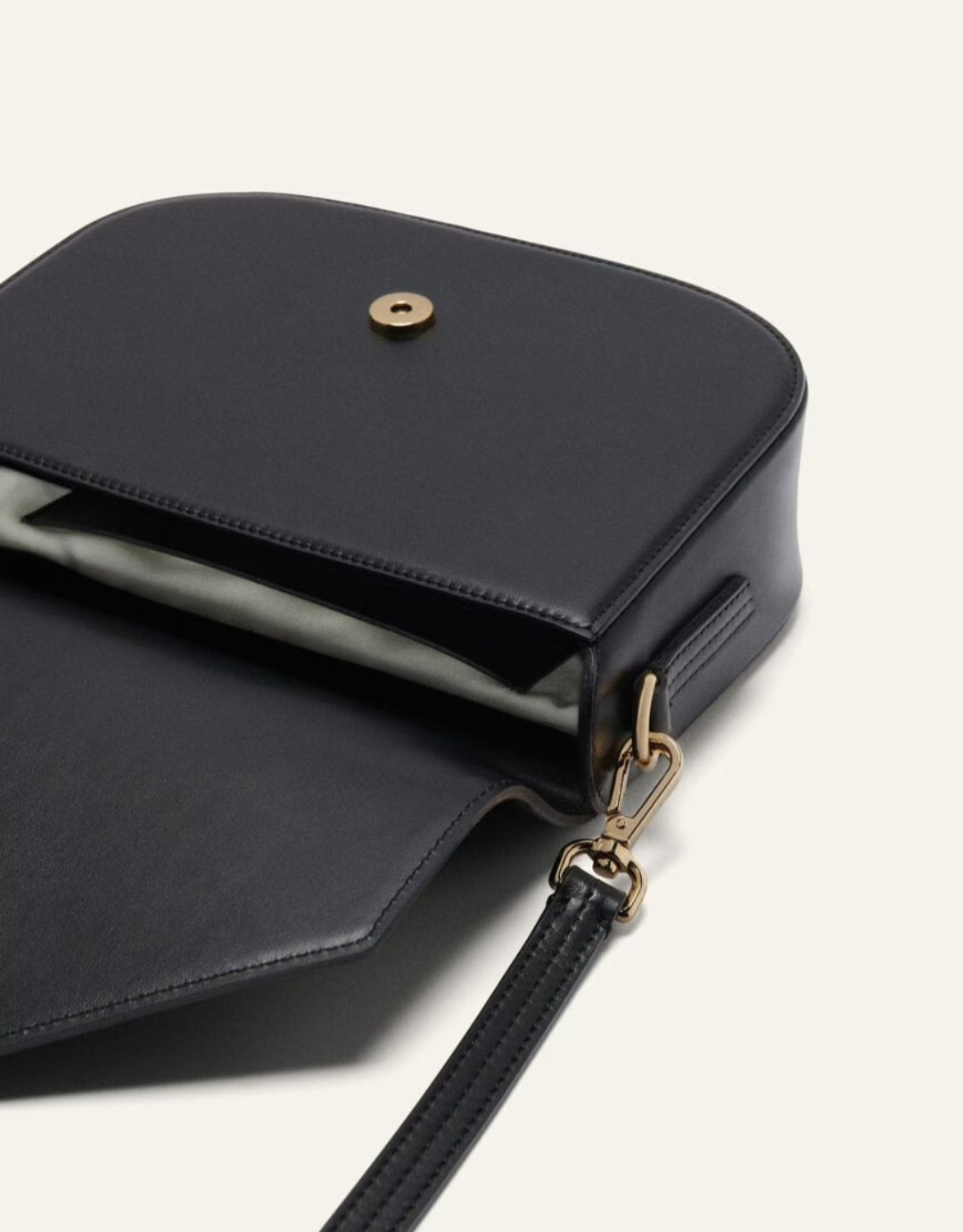 BA&SH Sign Bag Black Leather