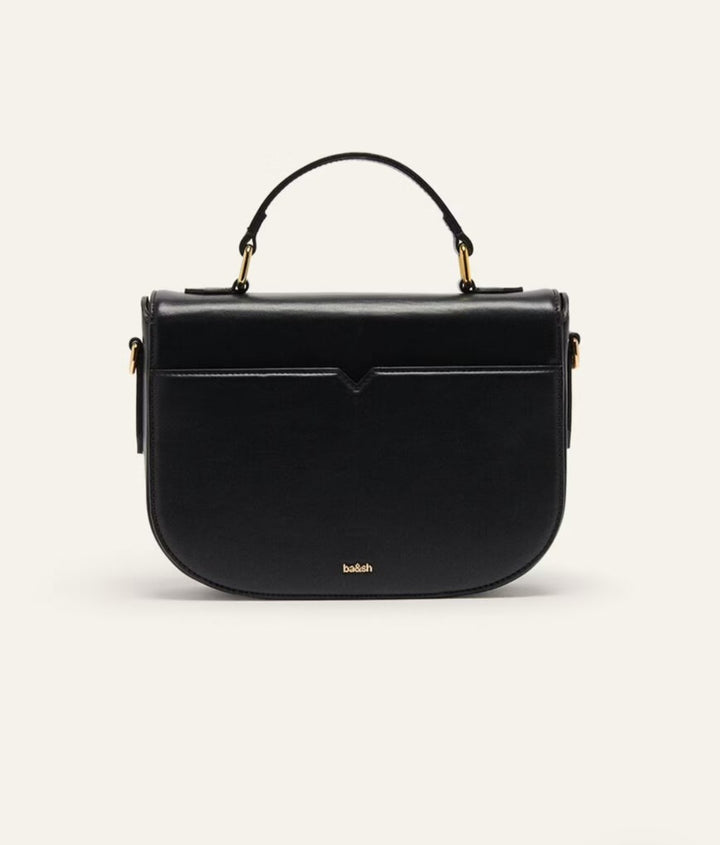 BA&SH Sign Bag Black Leather