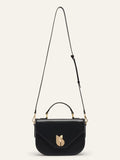 BA&SH Sign Bag Black Leather