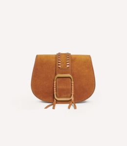 BA&SH Teddy  Small Bag Camel Suede Bag