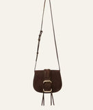 BA&SH Teddy Small Bag Dark Brown Suede Bag