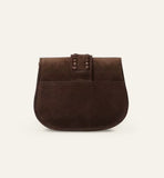 BA&SH Teddy Small Bag Dark Brown Suede Bag