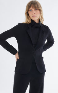 MAJESTIC FILATURES Long Sleeves Jacket in Viscose / Elastane In Black