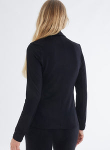 MAJESTIC FILATURES Long Sleeves Jacket in Viscose / Elastane In Black