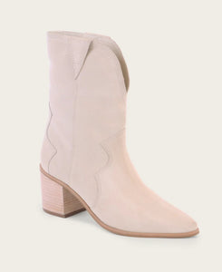 Kaanas Porto Cowboy Bootie W Stitching In Stone