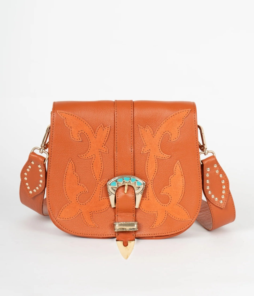 PC WESTERN LEATHER CROSSBODY BAG