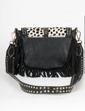 PC AMAL BLACK AND ZEBRA CROSSBODY BAG