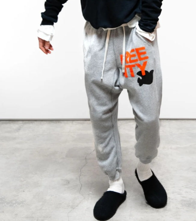 HEATHERBLEACHOUT FREECITYLARGE pocket sweatpant - heather electric