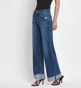 Brilliance - Super High Rise Cuff Baggy Jeans