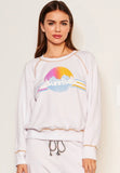 SUNDRY Sunrise Raglan Sweatshirt in Optic White