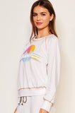 SUNDRY Sunrise Raglan Sweatshirt in Optic White