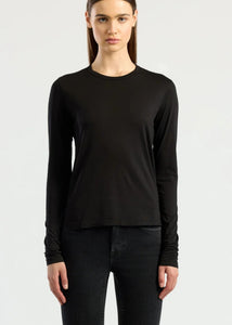 COTTON CITIZEN Standard Long Sleeve Shirt In Jet Black