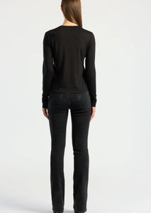 COTTON CITIZEN Standard Long Sleeve Shirt In Jet Black