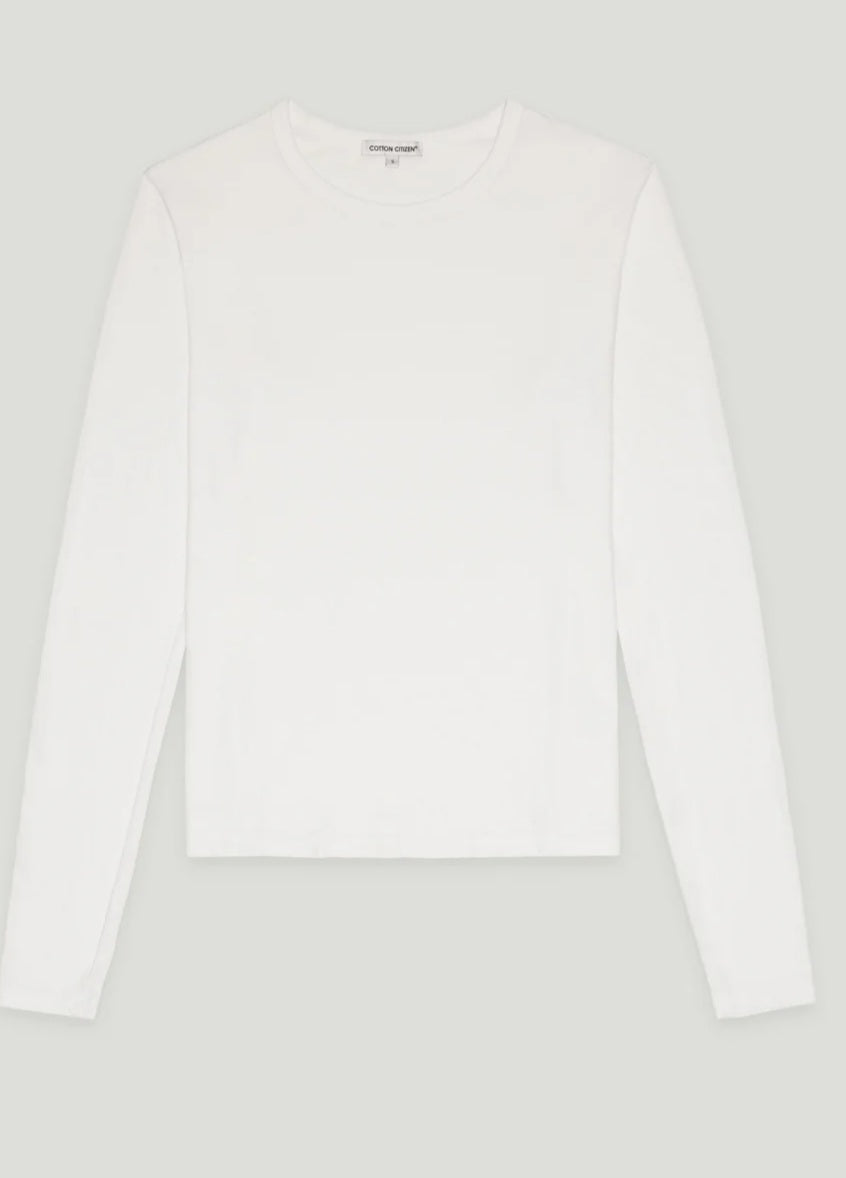 COTTON CITIZEN Standard Long Sleeve Shirt In White