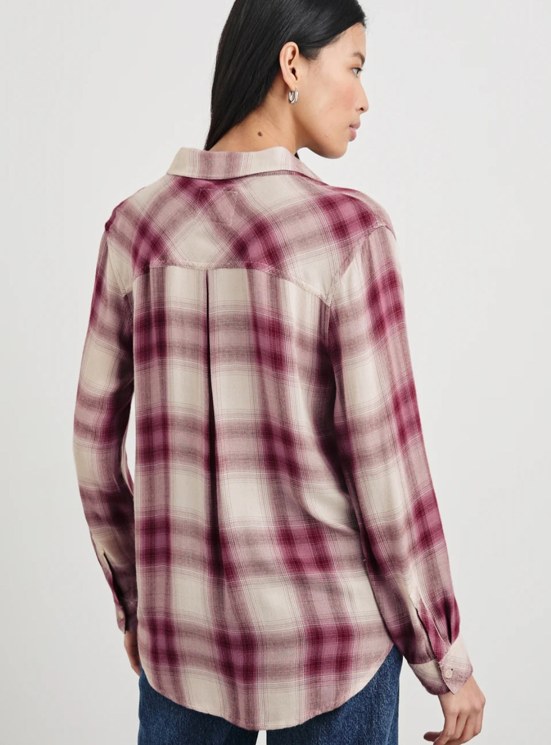 Rails Hunter Shirt In Faded Plum Ivory