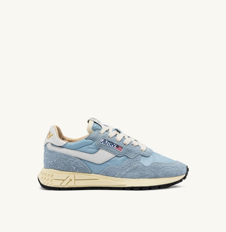 AUTRY REELWIND LOW SNEAKERS IN CELESTIAL BLUE NYLON AND SUEDE