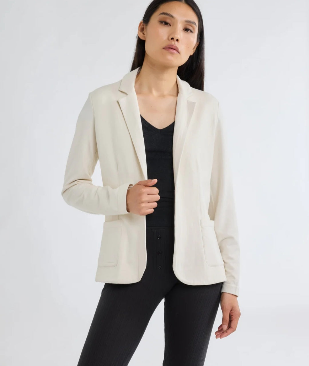 MAJESTIC FILATURES Diane 1-button jacket in Viscose / Elastane