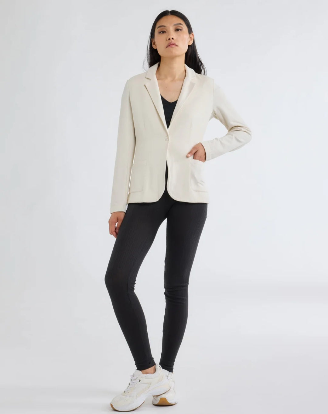 MAJESTIC FILATURES Diane 1-button jacket in Viscose / Elastane