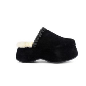 MOU Chunky platform suede In Black